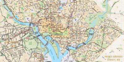 Վաշինգտոնը հեծանիվ քարտեզի վրա