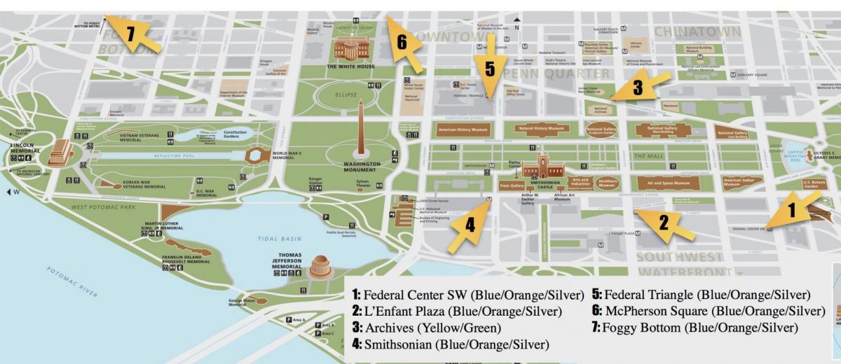 Վաշինգտոն, Ազգային կենտրոն DSDNA քարտեզի վրա