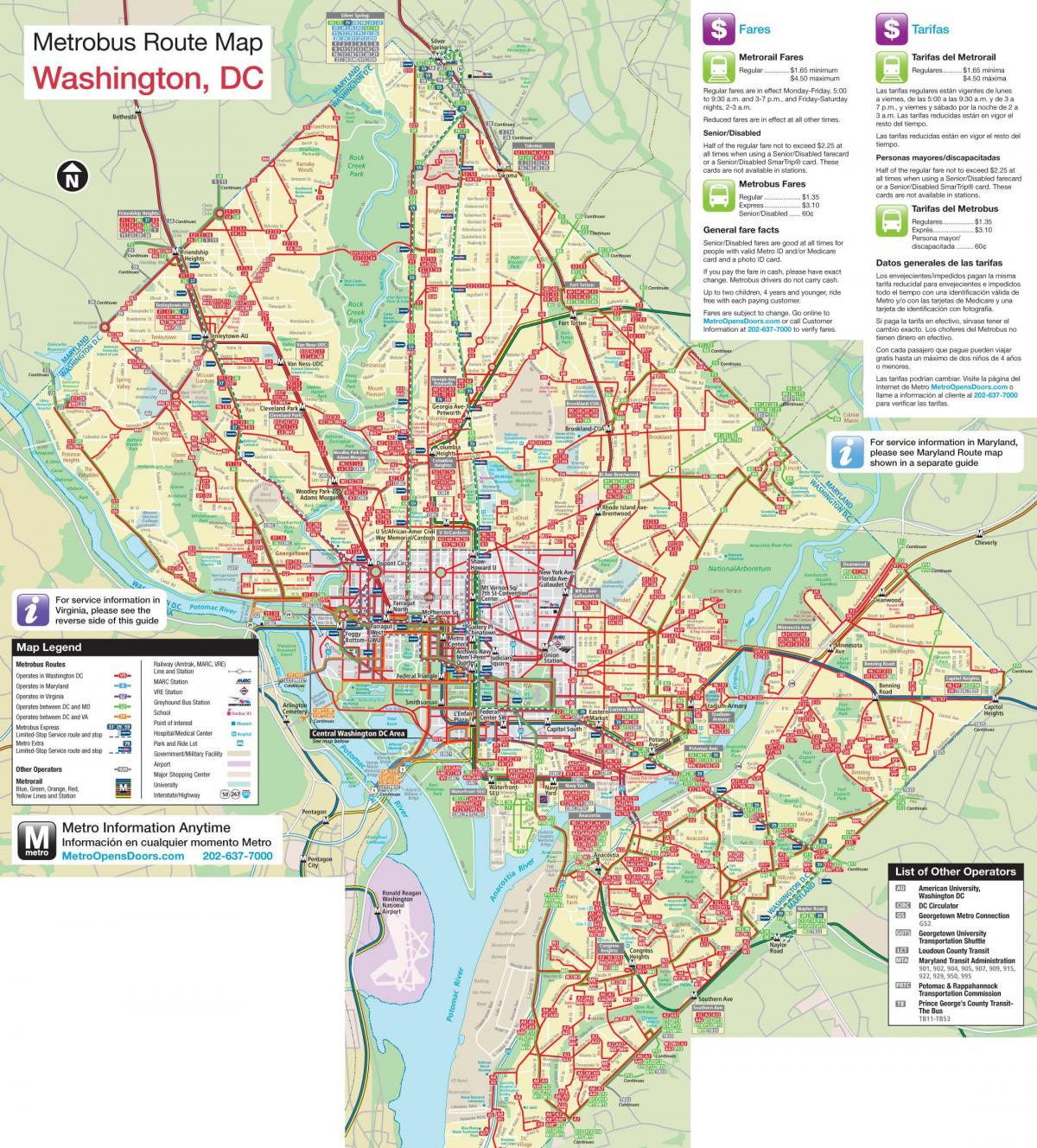 Վաշինգտոնը ավտոբուսի քարտեզի վրա