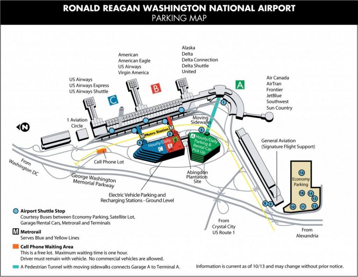 քարտեզ օդանավակայաններ կողքին Washington, dc