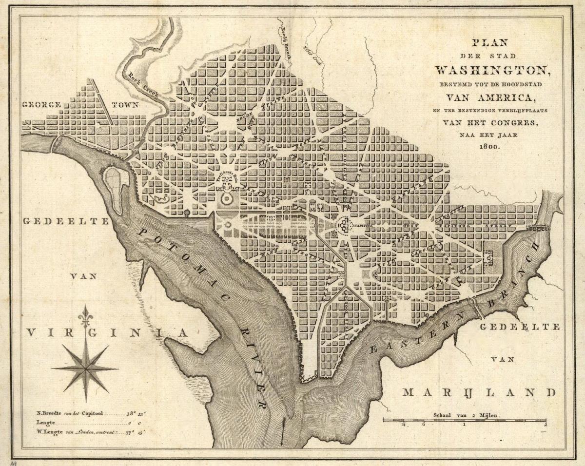 քարտեզ պատմական քարտեզ Washington, dc