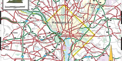 Washington, dc մետրոյի Փ կափարիչ քարտեզի վրա
