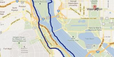 Քարտեզ գետի Потомак Վաշինգտոնում