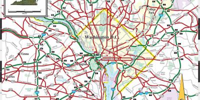 Washington, dc մետրոյի Փ կափարիչ քարտեզի վրա