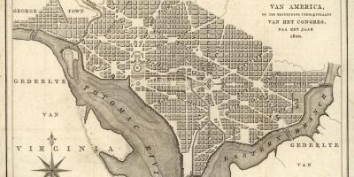 Քարտեզ պատմական քարտեզ Washington, dc