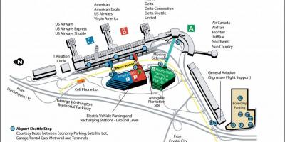 Վաշինգտոնը օդանավակայան АСД քարտեզի վրա